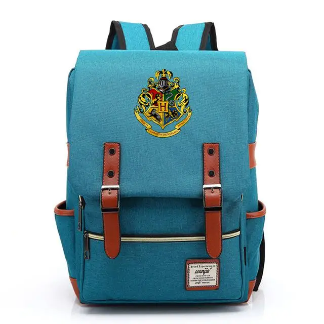 Волшебный Хогвартс Ravenclaw Слизерин Гриффиндор для мальчиков и девочек портфели для подростков школьные сумки холщовые женские сумки рюкзак мужской рюкзак - Цвет: 6