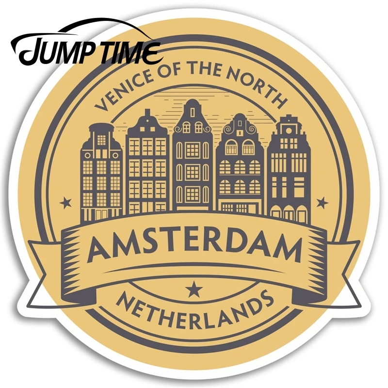 Zuidwest binair Minder Jump Time For Amsterdam Vinyl Stickers Buildings Netherlands Travel Sticker  Waterproof Accessories Bumper Car Decal - Car Stickers - AliExpress