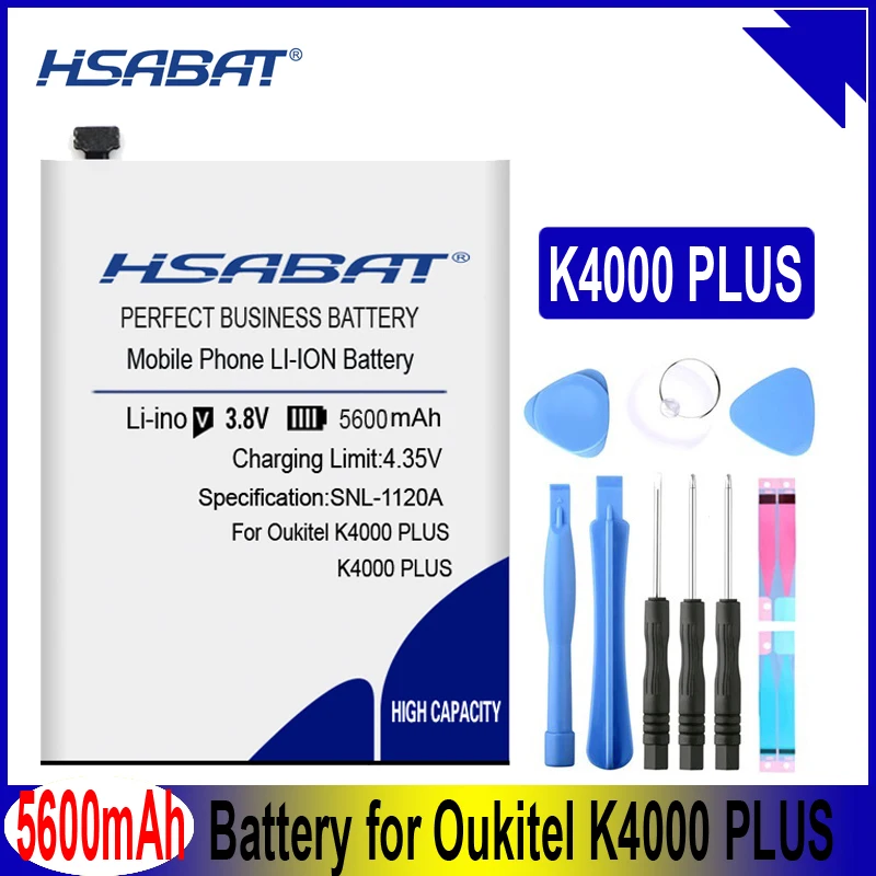 Аккумулятор HSABAT K4000 Plus 5600mAh для аккумуляторов Oukitel K4000 Plus