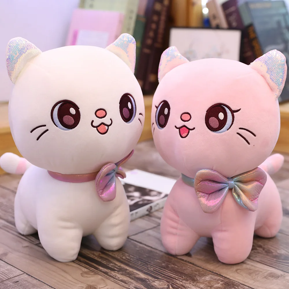 Кот набивные животные мультфильм кошка дети девочки кукла на день рождения игрушка детский подарок