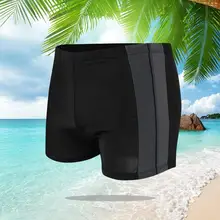 Модные мужские размера плюс плавки-шорты для купания, плавки пляжные дышащие со встроенным пучком