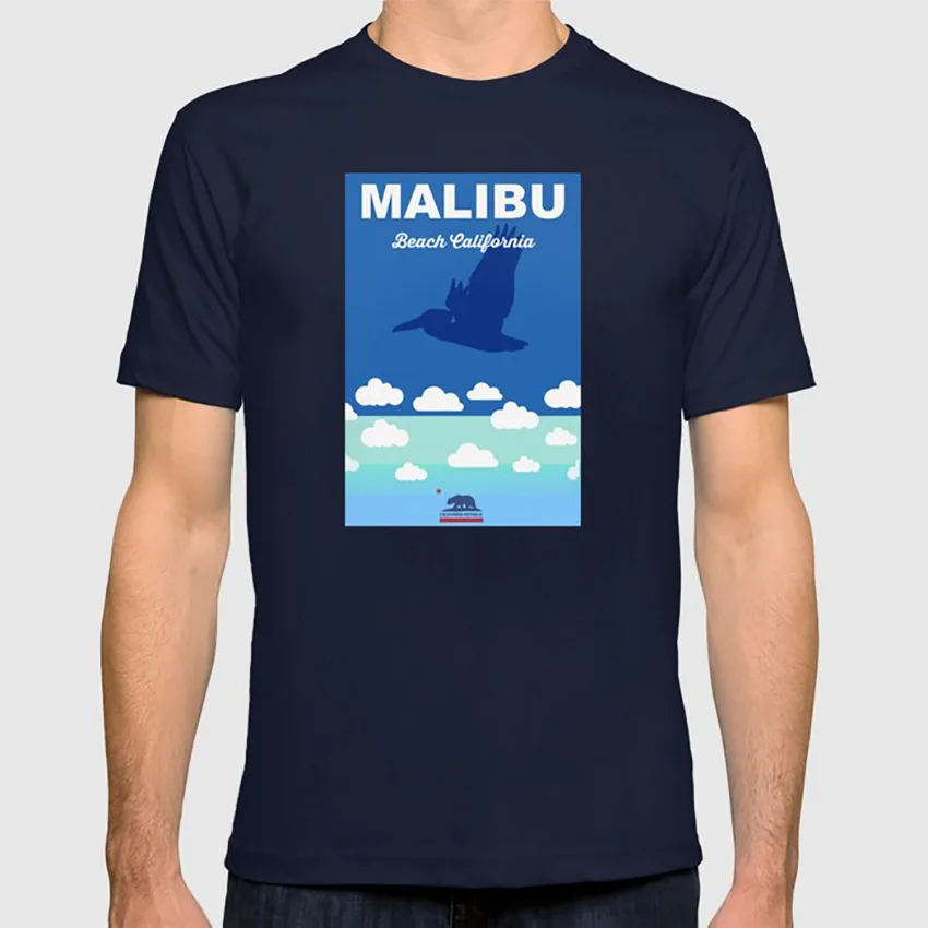 Malibu-California. Футболка пейзаж