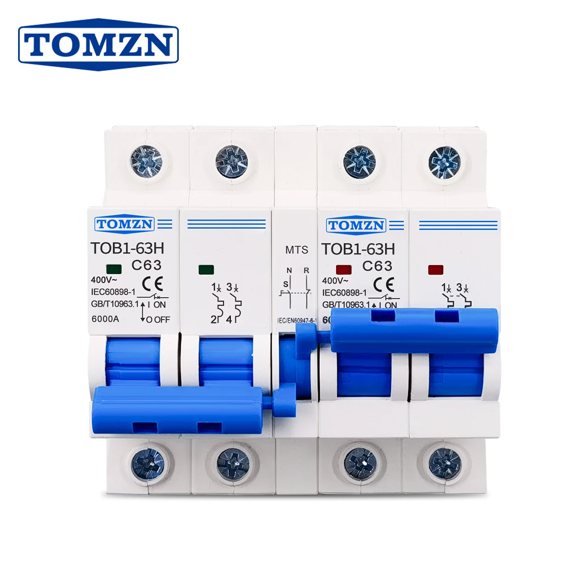 2p+2p Mts Tomzn Ac Dual Power Manual Transfer Switch Circuit Breaker