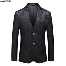 KLV, мужской повседневный винтажный костюм с отложным воротником и длинным рукавом, с цветочным принтом, куртка, chaqueta de vestir hombre, готический 9916