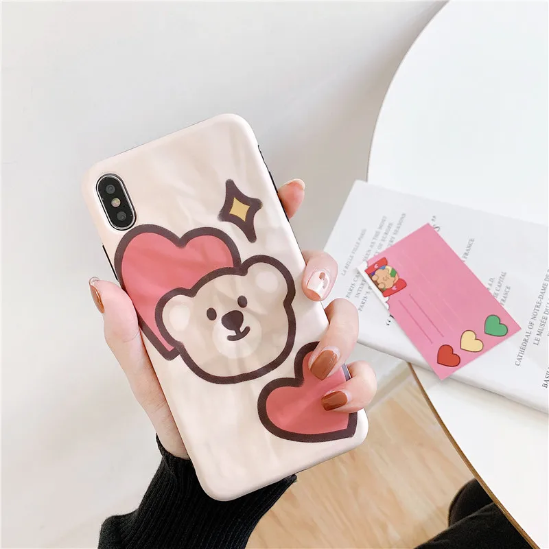Забавный милый чехол для телефона с кроликом для iphone 11 Pro max XR XS X чехол для iphone 6 6s 7 8 plus задняя крышка модные мягкие чехлы с рисунком
