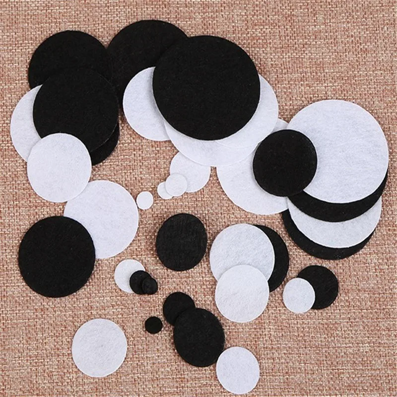 100 Pcs Wool Felt Doll Decoration Diy Craft Handmade Felt Flowers Leaves Christmas Felt Headwear Accessories Sewing Cloth Patch