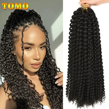 TOMO Passion Twist Hair 14 18 22 Inch 22 Roots Ombre Water Wave Crochet Hair Long Bohemian Synthetic Braiding Hair Extensions 1