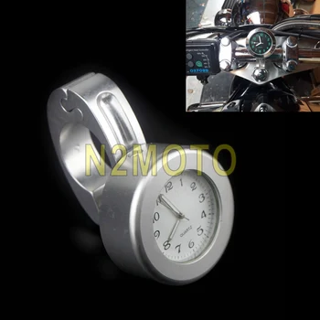

Universal 7/8" 1" Chrome Motorcycle Handlebar Mount Quartz Dial Clock Watch For Harley Honda Yamaha Suzuki Kawasaki Custom