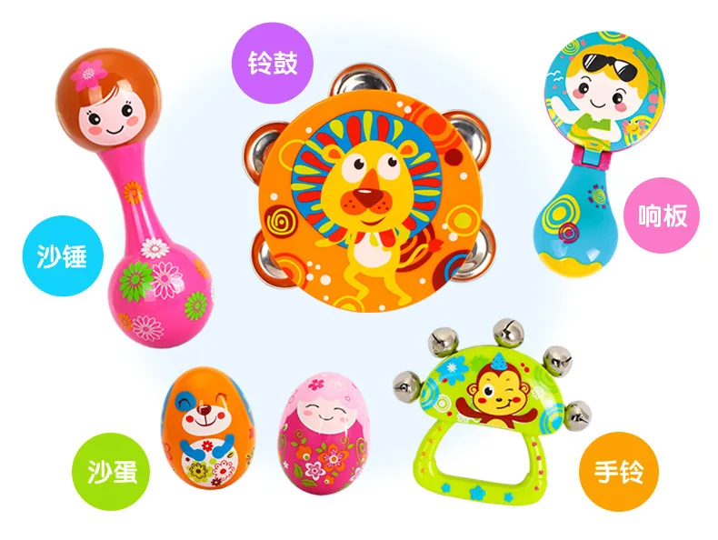 Tianyuan игрушка huile игрушки 999 Цветные Рисование orff инструменты комбинация новорожденных погремушка ручной Колокольчик
