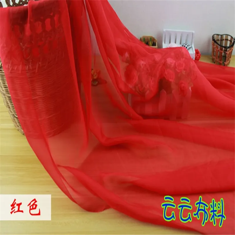 Chiffon Fabric By The Meter for Skirt Dress Clothes The Inner Lining Sewing Chiffon Fabric Green Fabric For Summer Dress