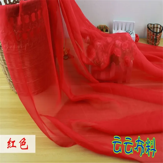 Chiffon Fabric By The Meter for Skirt Dress Clothes The Inner Lining Sewing Chiffon Fabric Green Fabric For Summer Dress metre
