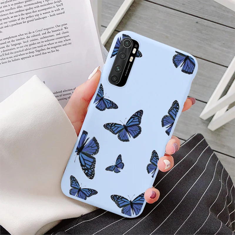 For Xiaomi Mi Note 10 Lite Case 6.47" Soft Silicone Back Cover For Mi Note10Lite MiNote10Lite Flower Dinosaur Protective Bumper samsung flip cover Cases & Covers