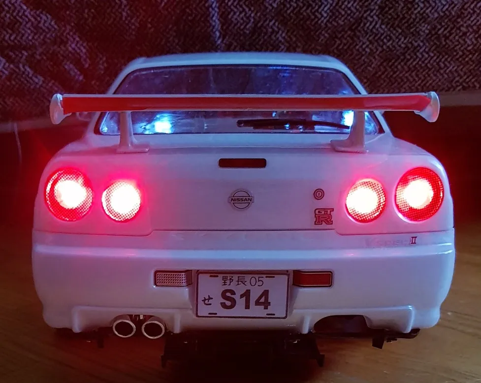 Корпус радиоуправляемого автомобиля 48644 257 мм для NISSAN SKYLINE(R34), готовый чехол, рамка 1:10, Электрический туристический Радиоуправляемый автомобиль, радиоуправляемые игрушки, запчасти diy