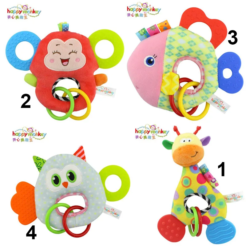 Высокое качество Happy Monkey Bark Gum куклы BB детские игрушки для новорожденных плюшевые колокольчики игрушки