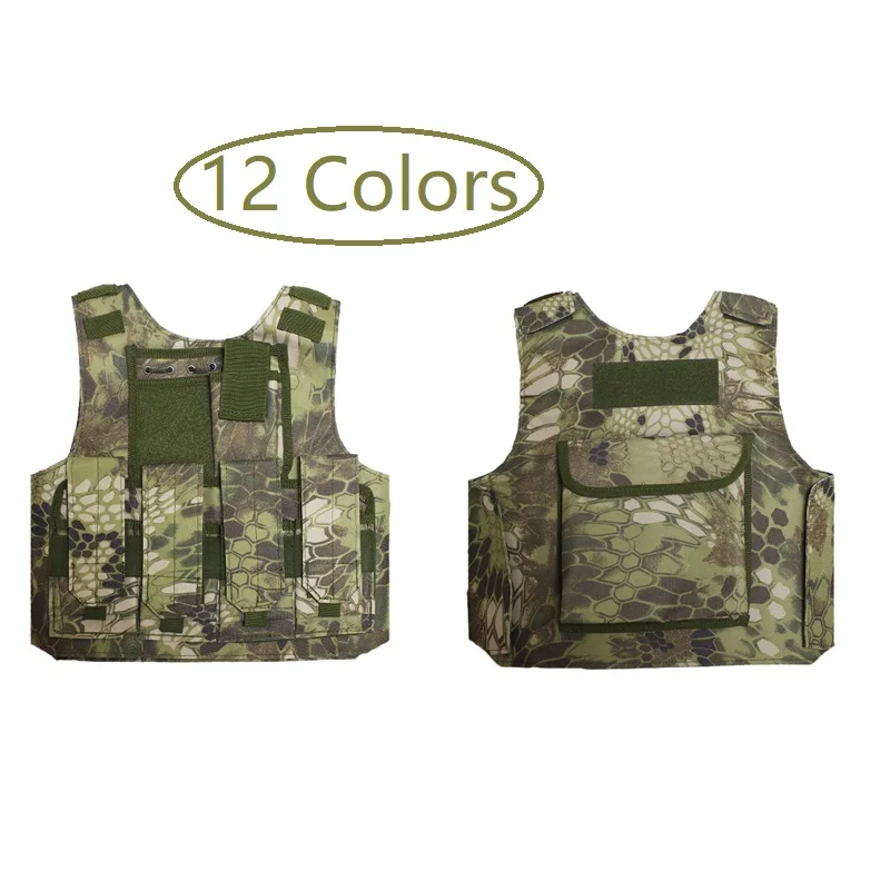 Kids Children Tactical Vest Army Camouflage Military Protective Waistcoat Sports 