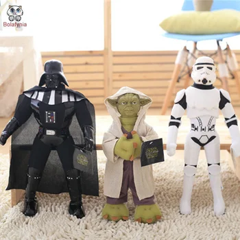 

BOLAFYNIA Children Plush Toys for Christmas Birthday gift Wisdom old man Yoda Black Warrior Baby Kid Stuffed Toy