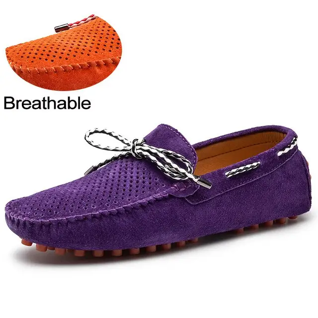 purple boat shoes
