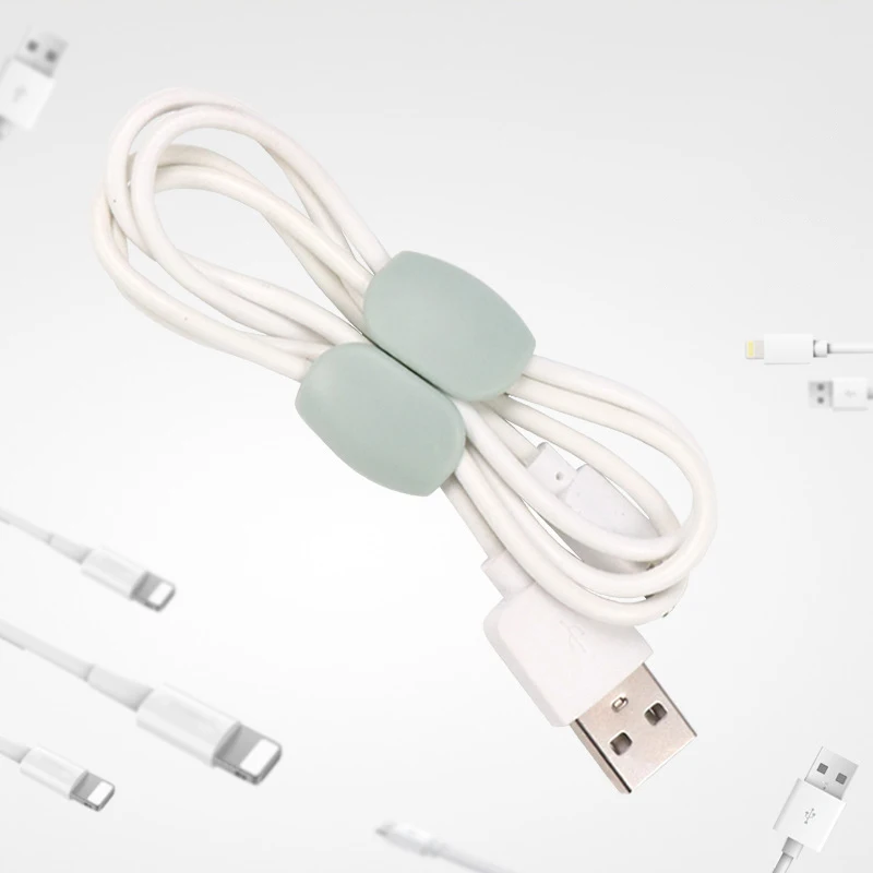 New 4 PCS Data line Organizer USB Cable Holder Portable Office Accessories Wires Storage Boxes Desktop Table Wire Holder