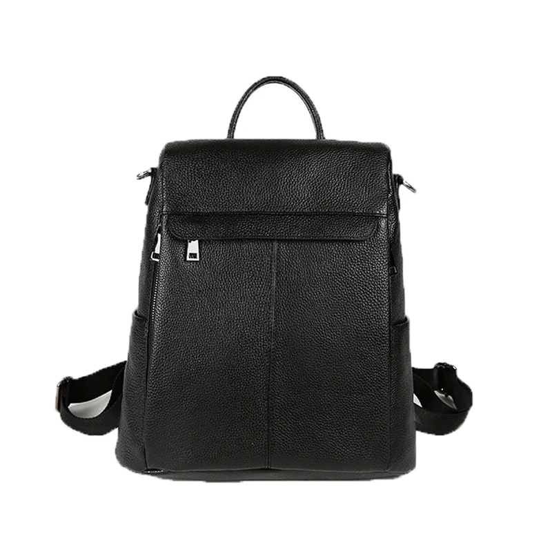 

Luxury Cow Genuine Leather Women Backpacks New Fashion Brand Female Real Natural Leather Ladies Girl Student Casual Backpack