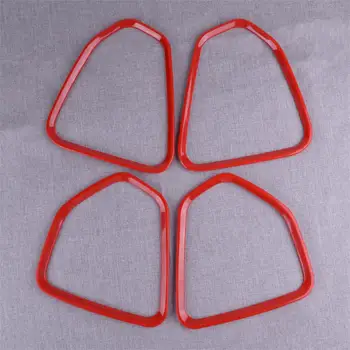 

CITALL Red Interior Door Stereo Speaker Moulding Decoration Frame Cover Trim Fit For Jeep Compass 2017 2018 2019