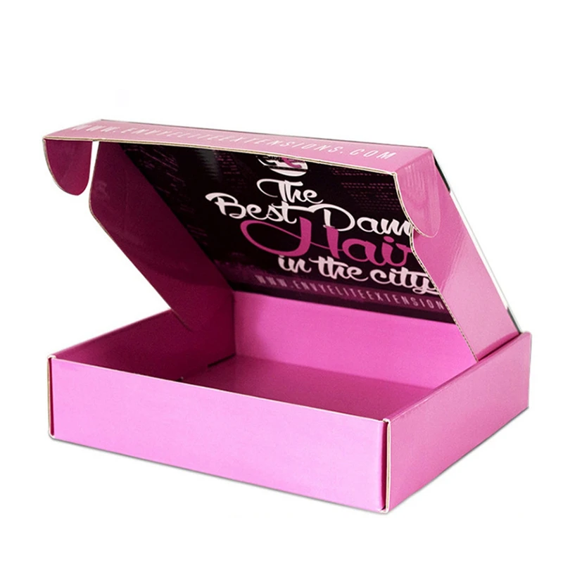 Shopify Eco Friendly Cosmetic Clothes Apparel Shipping E Flute Corrugated Cardboard Pink Mailer Boxes 4