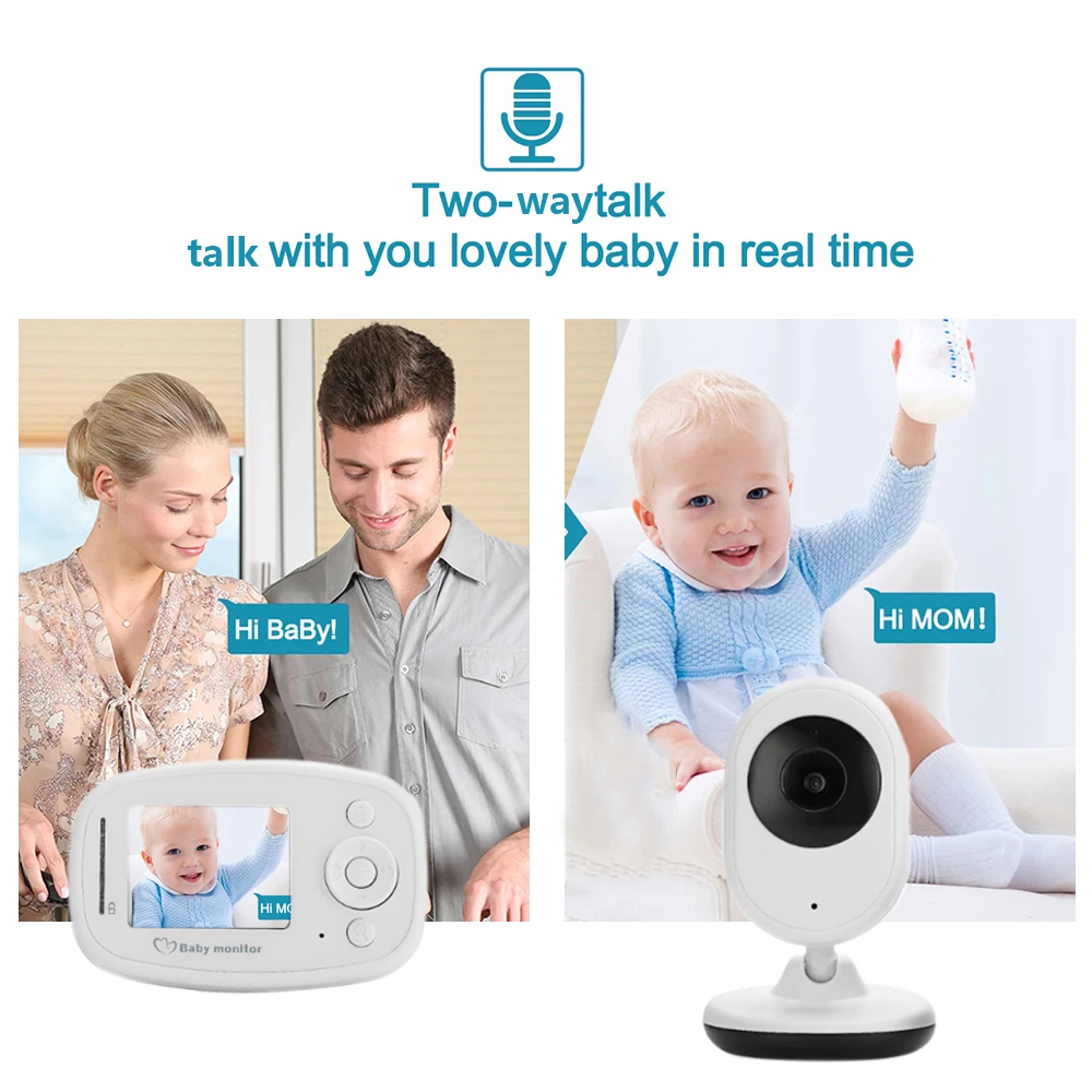 

Oeak Wireless Video Baby Monitor Camera LCD Screen Infrared Baby Nanny Security Camera Night Vision Temperature Monitoring