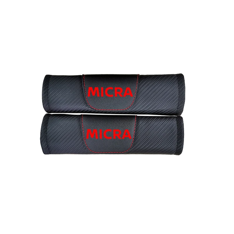 Для Nissan Micra 2 шт. модная карбоновая кожаная накладка для ремня безопасности автомобиля автомобильный ремень безопасности Наплечная накладка автомобильные аксессуары для стайлинга автомобиля