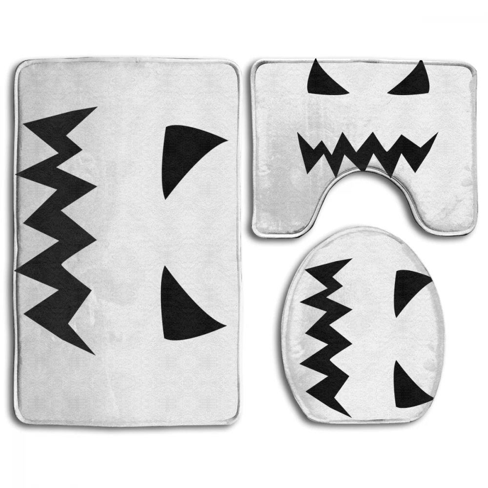 

CHARM HOME LANTERN PUMPKIN Bathroom Antiskid Pad 3PCS/Set Toilet Seat Cover Anti-slip Bathroom Accessories
