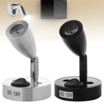 

12V LED Lamps Boat Motorhome Lights 360 ° Rotatable Built-in Switch Aluminum Wall Lantern Spot Reading Light Indoor Lighting Eye