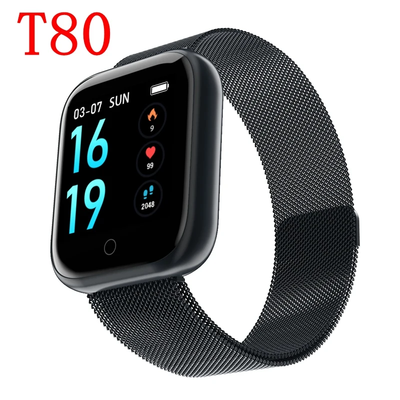 T80black Женские IP68 Водонепроницаемые Смарт-часы P70 P68 Bluetooth 4,0 Смарт-часы для Apple IPhone xiaomi LG монитор сердечного ритма фитнес-трекер - Цвет: T80black