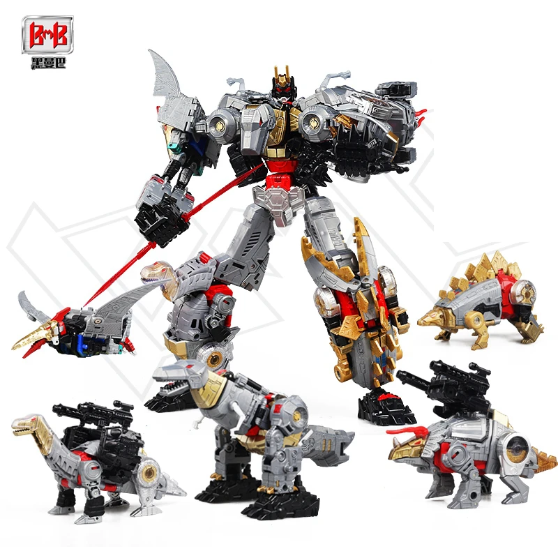

BMB Black Mamba 5 IN 1 Transformation Action figure boy Toys Oversize 40CM Cool Predaking KO Dinosaur Model Toys