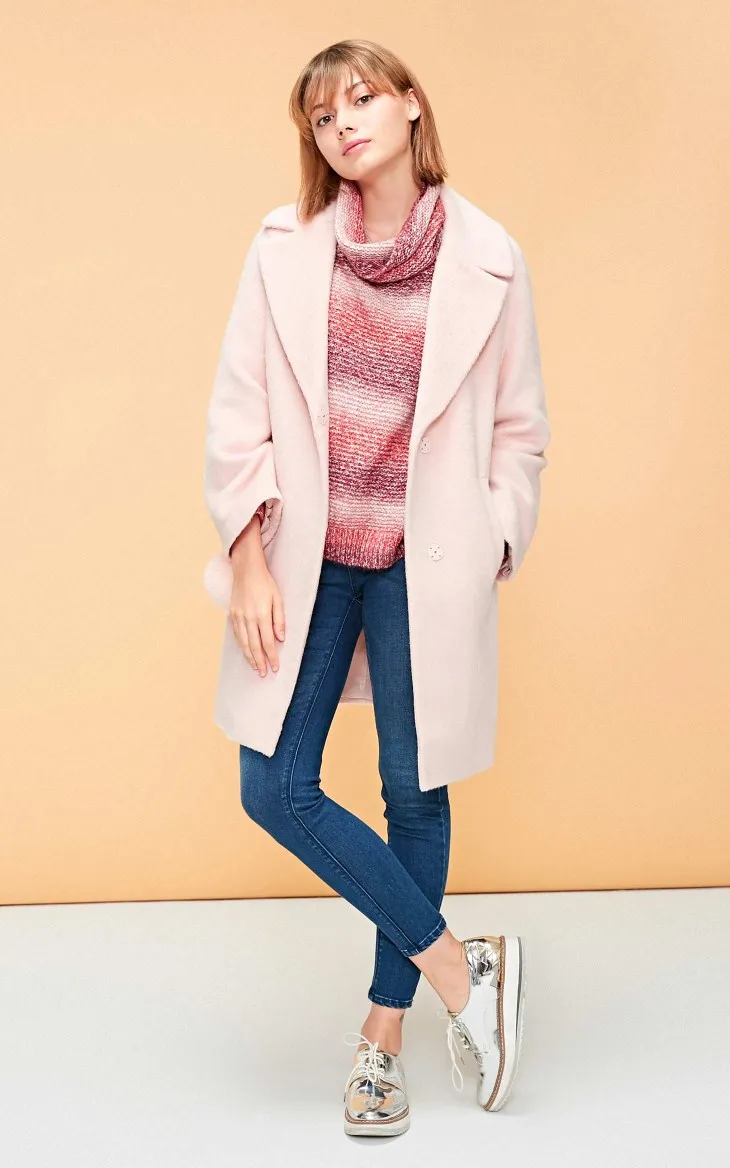 Vero Moda женское осеннее шерстяное прямое шерстяное пальто из альпаки | 318327545