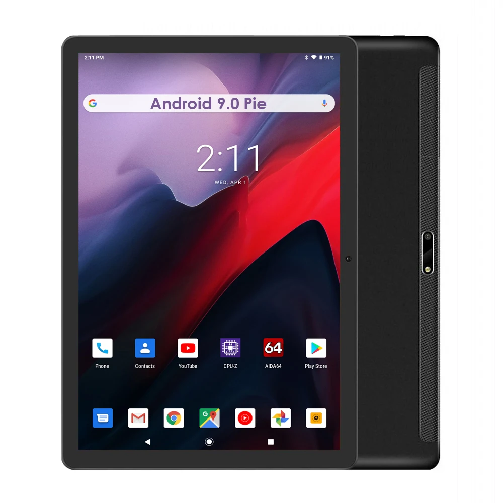 

Global Version 10 Inch tablet Android 9.0 OS Quad Core 1280X800 IPS 2.5D Touch Screen 32GB Storage GPS tablet Youtube Media Pad