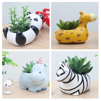 

Succulent Plant Pot Lovely Little Animals Design Flower Planter Flowerpot Create Home Garden Bonsai Pots Miniature Tools