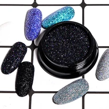 Сахарный золотой черный белый волшебный порошок для ногтей зеркальный эффект блеск для ногтей сахарная пудра блестящая краска для ногтей декор для ногтей