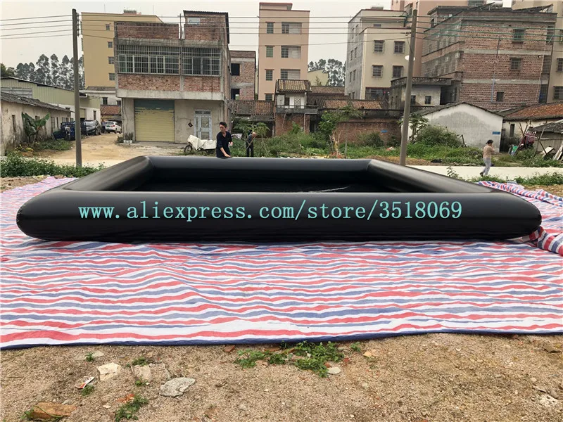 

7-meter black square PVC inflatable pool for children's inflatable swimming pool for sale, can be used for commercial.