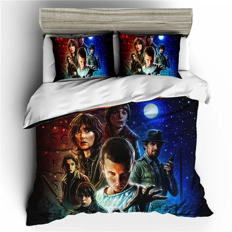 Dropshipping Bedding Set 3D Printed Duvet Cover Bed Set Stranger Things Home Textiles for Adults Bedclothes with Pillowcas Dropshipping Bedding Set 3D Printed Duvet Cover Bed Set Stranger Things Home Textiles for Adults Bedclothes with Pillowcas