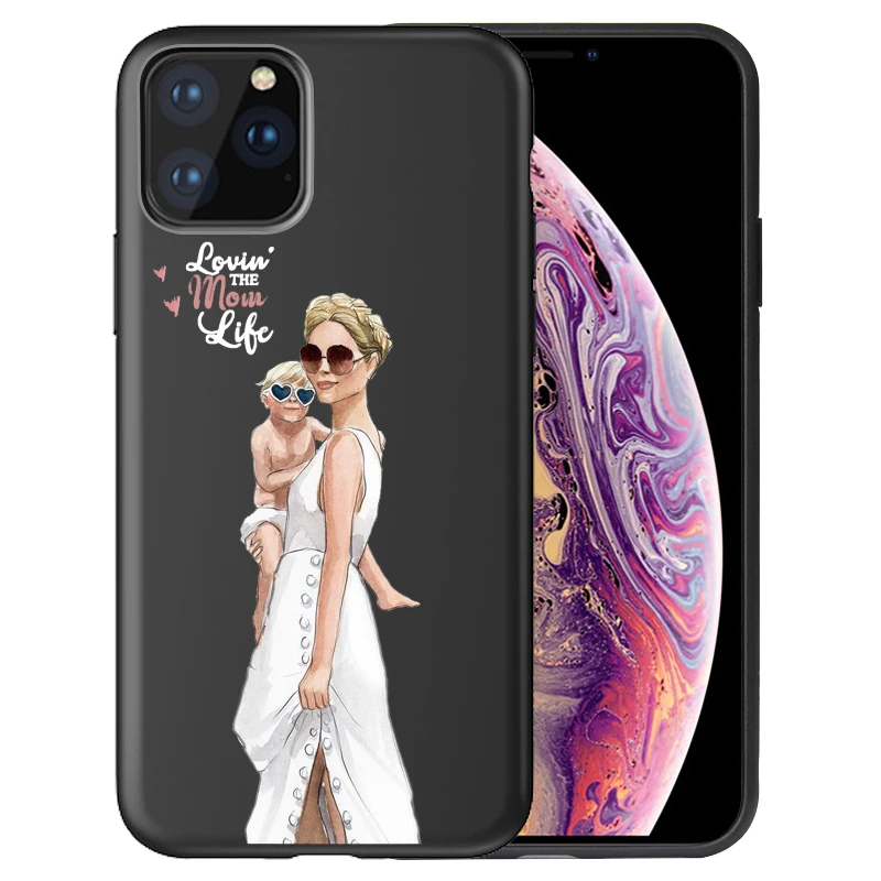 Чехол для телефона iphone 11 Super Dad Mom baby girl Fashion family Coque для iphone 11 Pro Max 8 7 X XS Max XR 6 7 8 Plus 5s Etui