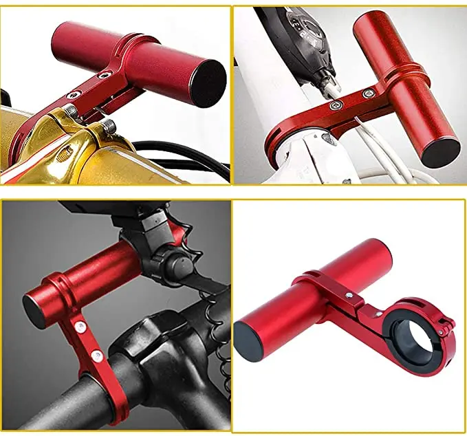 Bike handlebar extender extension carbon fiber bracket aluminum alloy clamp for bicycle speedometer headlight light lamp holder