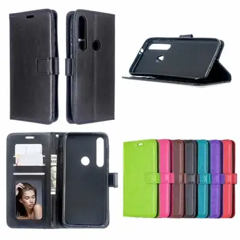 

50pcs/lot Crazy Horse Stand Leather PU+TPU Cover Case With Card slot For Motorola Moto G8 Plus G8 Play One Macro One Zoom