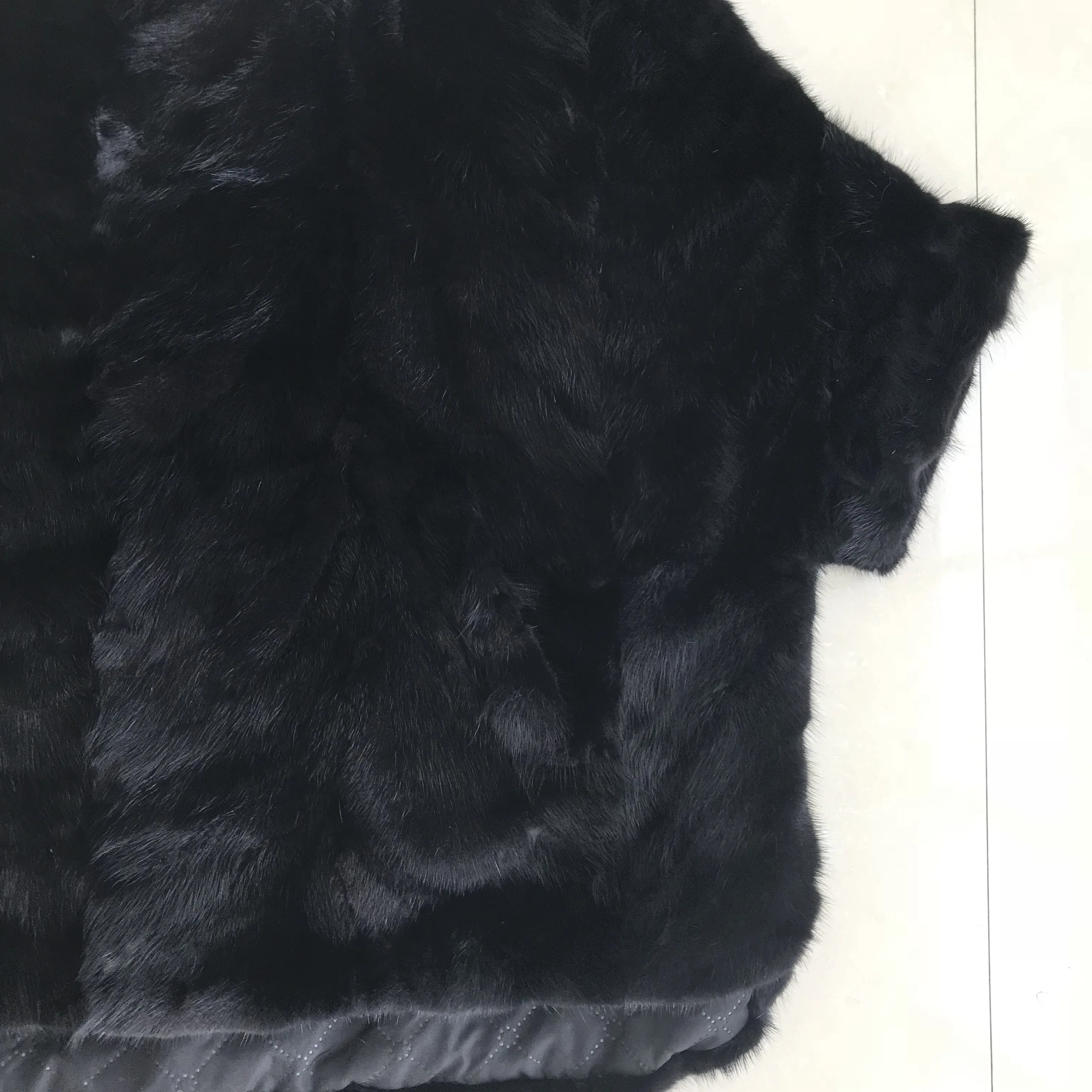 Женское натуральное Норковое шуба оверсайз 60 см длина черный натуральный норковый мех шаль куртка с рукавом летучая мышь sr710
