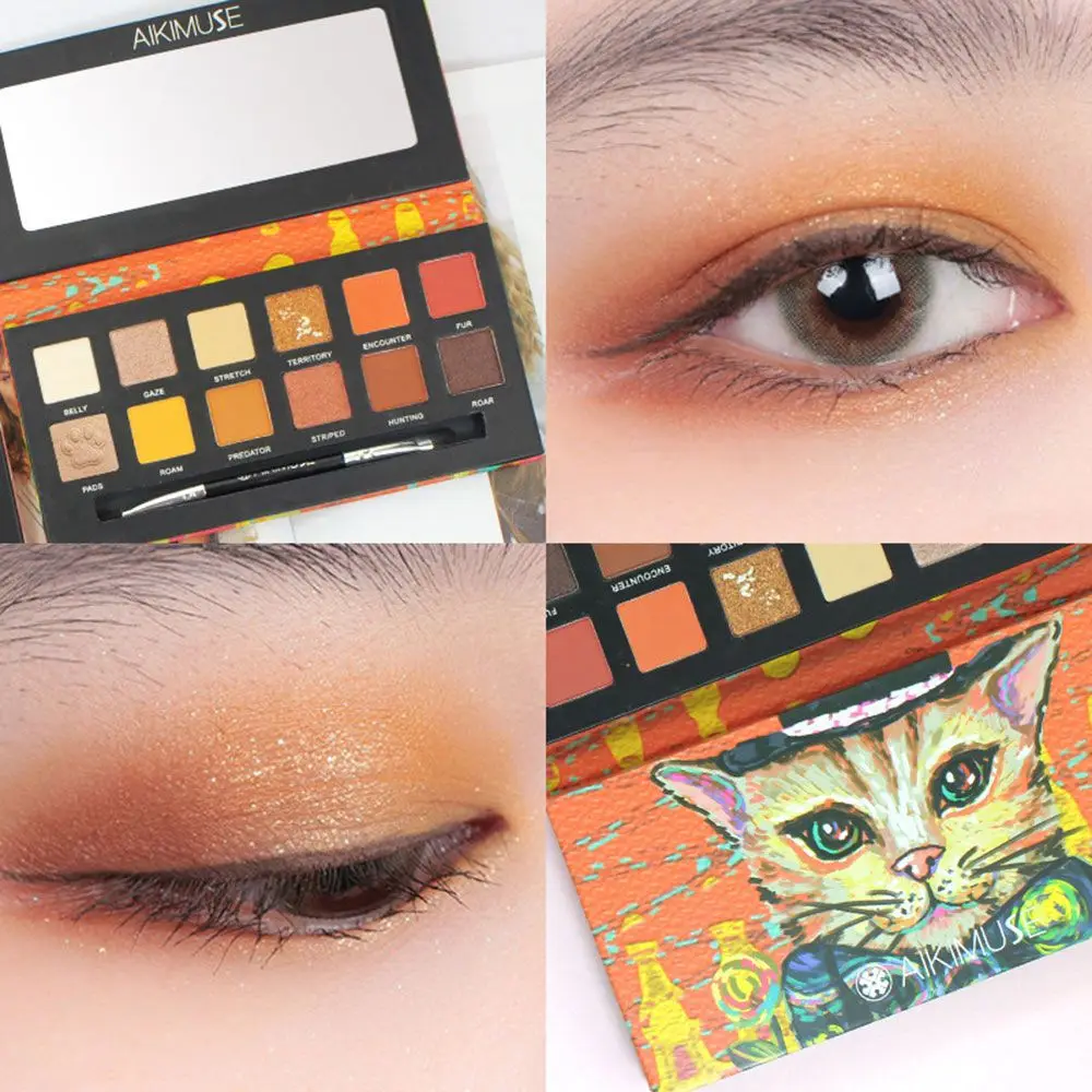 

12 Colors Eyeshadow Palette Makeup Professional Glitter Powder Pigment Waterproof Long Lasting Matte Woman Korean Cosmetic Gift