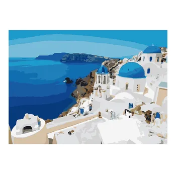 

Diy Painting By Numbers Beautiful Santorini Kit Coloring Picture By Numbers Home Office Decorations Family Activities Oil Paint