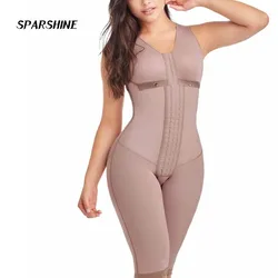 Women Full Body Shaper Tummy Control Fajas Front Closure Weight Loss Postpartum Bodysuit