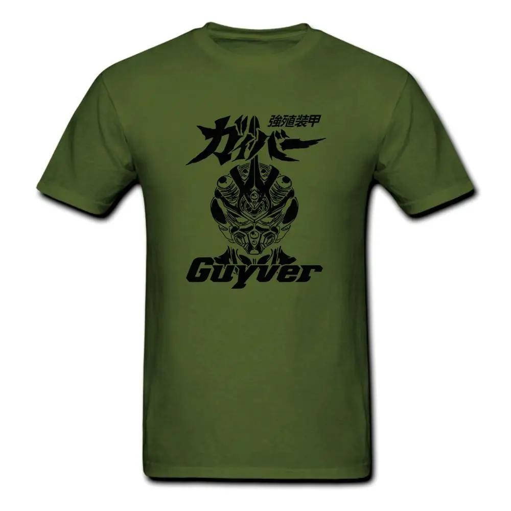 Guyver Bio Booster Armour футболка с логотипом hight высокое качество Япония Ретро старые футболки с аниме рисунком США размер - Цвет: Армейский зеленый
