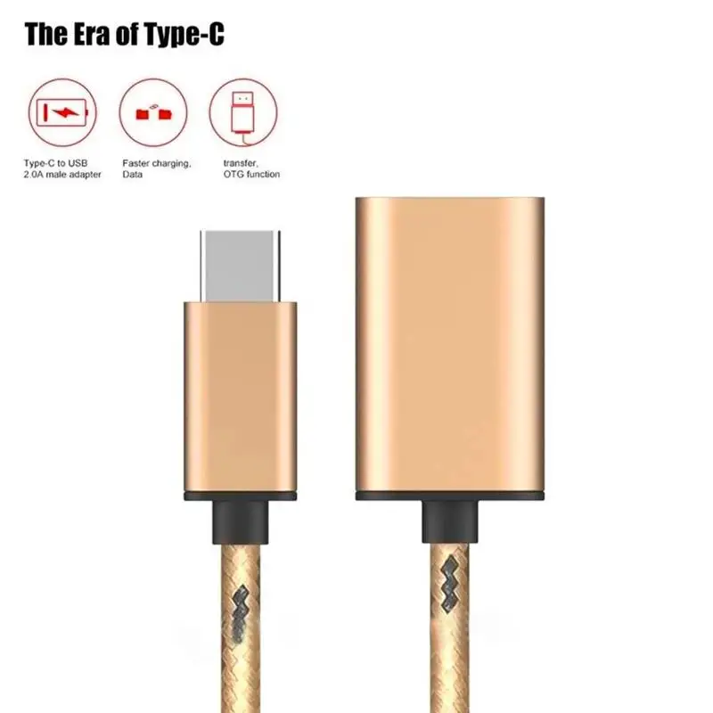 Usb 2,0 type-c Otg Кабель-адаптер папа-Usb 2,0 A Женский Otg кабель для передачи данных Адаптер Для Sansumg Lg sony Htc Xiaomi Andriod