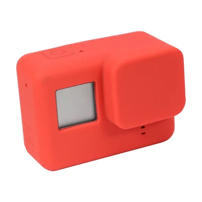 Red Color Для GoPro Hero 5 6 7 Blcak чехол Защитный силиконовый чехол+ крышка объектива Крышка для Go Pro Hero7 аксессуары для экшн-камеры - Colour: Red Color