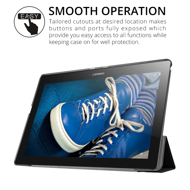 Тонкий чехол с Умной крышкой и подставкой для lenovo Tab 2 A10-70F A10-30F X30F Tab 3 10 Plus Бизнес TB-X103F TB3-X70F TB3-X70L смарт-Обложка для планшета