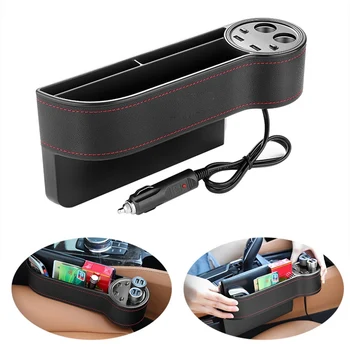 

Car Front Seat Gap Slit Filler Pocket Organizer Storage Box USB Charger For Phone Bottle Cups Holder Auto Interior Accessorie