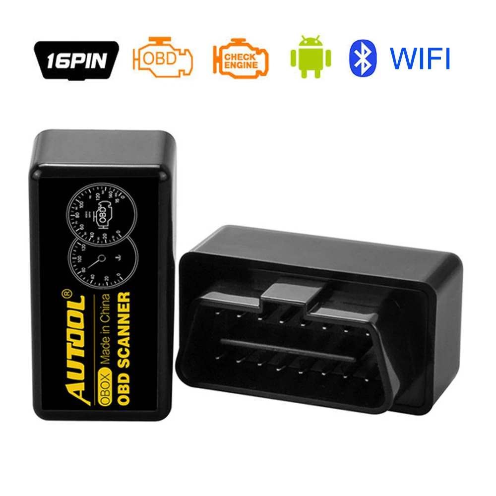 AUTOOL OBOX OBD2 ELM327 V1.5 WIFI Автомобильный сканер ELM 327 OBD 2 II автомобильный диагностический